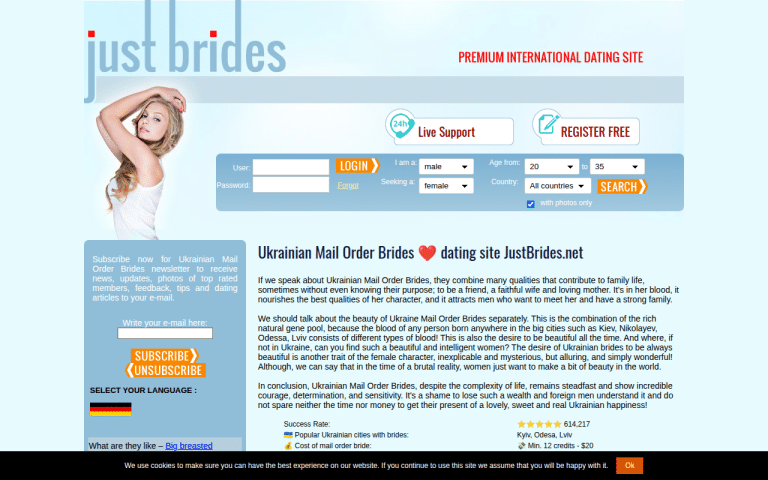 justbrides.net Review website screenshot