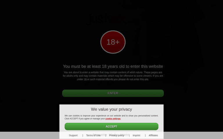 justsex.co.za Review website screenshot