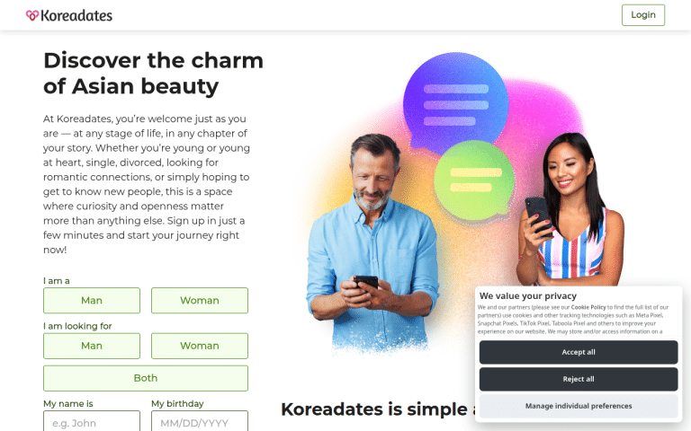 koreadates.com Review website screenshot