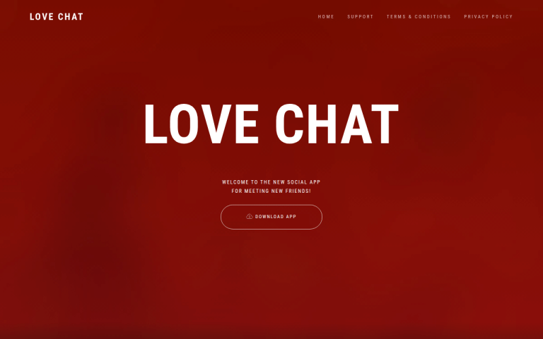 lovechat-app.com Review website screenshot