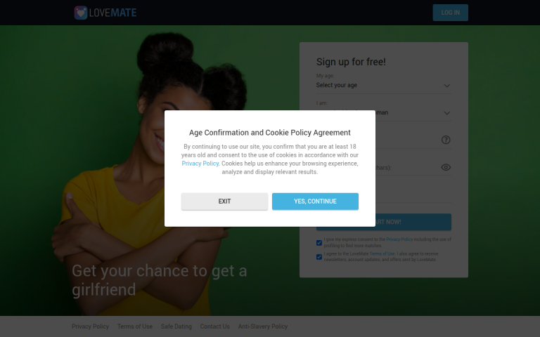 lovemate.co.za Review website screenshot