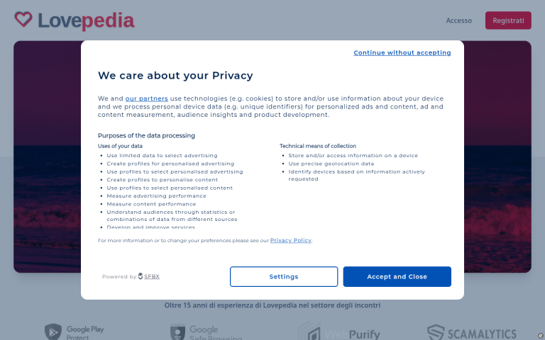 lovepedia.net Review website screenshot