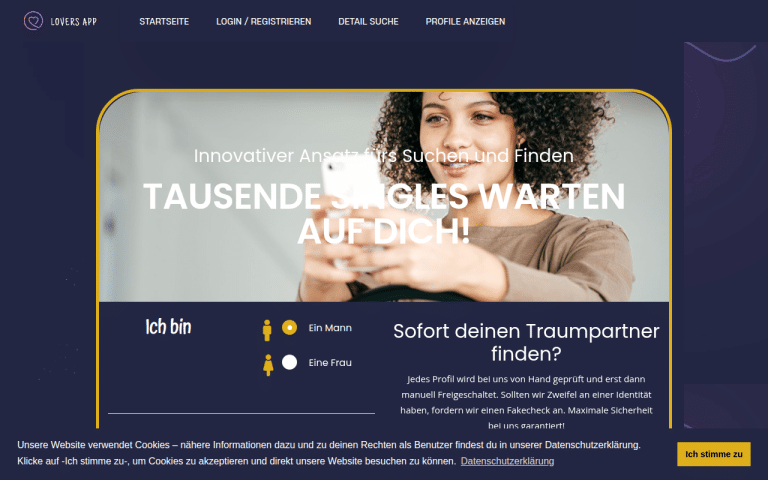 lovers-app.com Review website screenshot