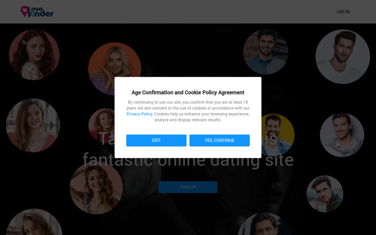 lovofinder.com Review website screenshot