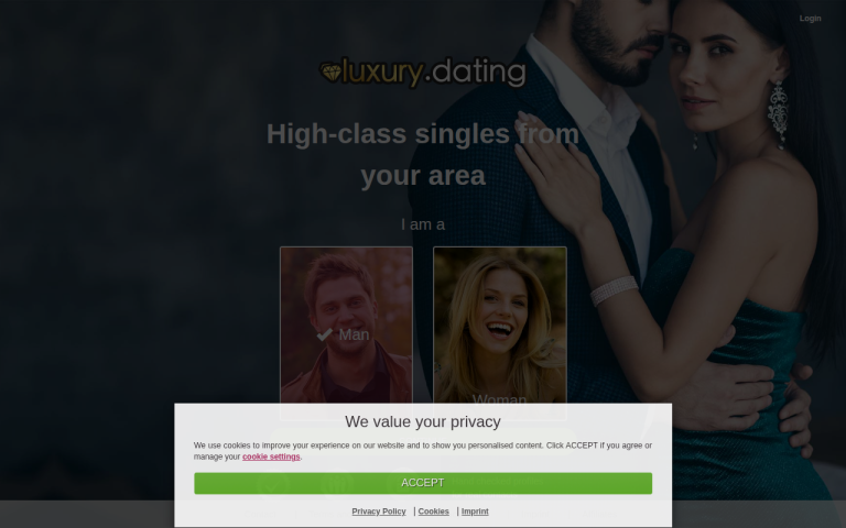 luxury.dating Review website screenshot