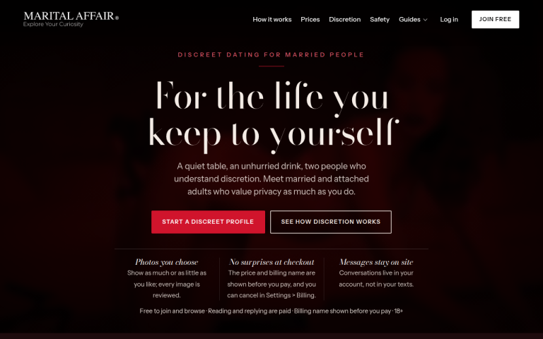 maritalaffair.com Review website screenshot