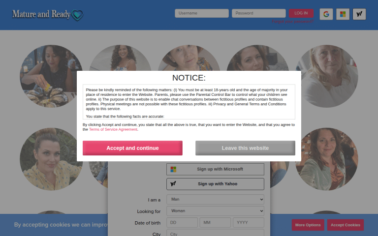 matureandready.co.uk Review website screenshot
