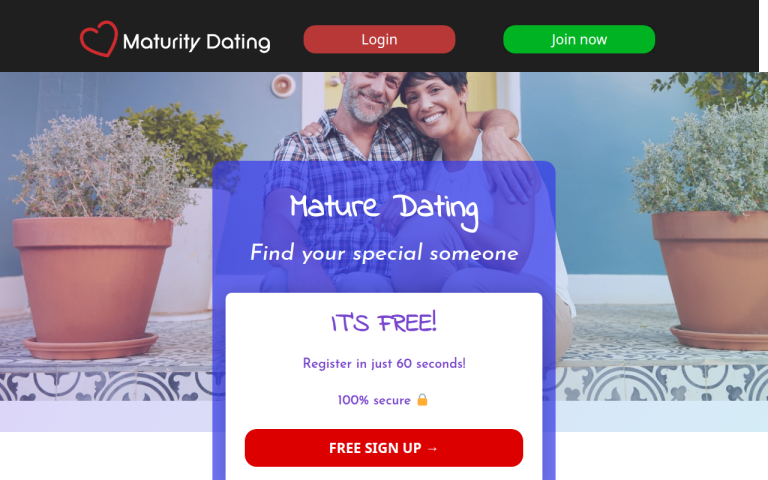 maturitydating.co.uk Review website screenshot