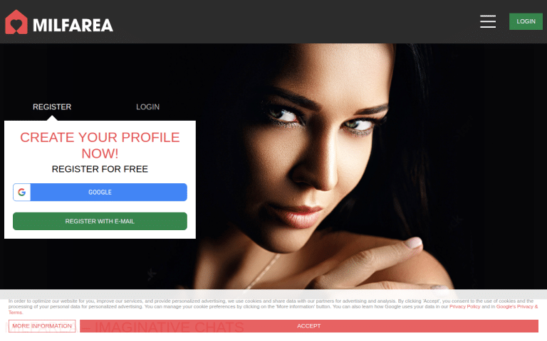 milfarea.com Review website screenshot