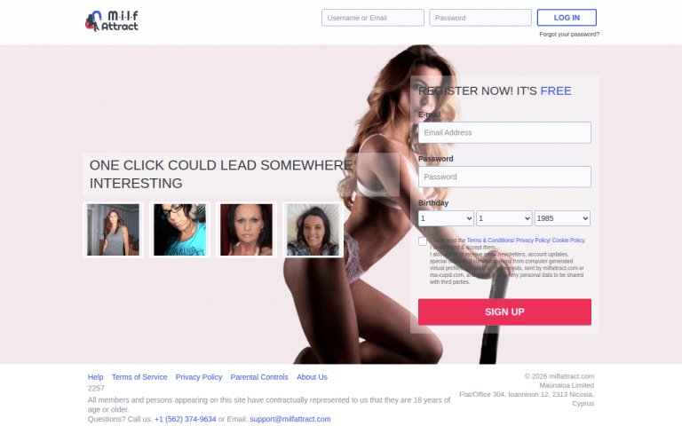 milfattract.com Review website screenshot