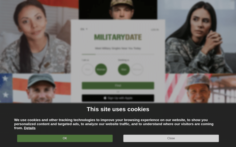 military.date Review website screenshot