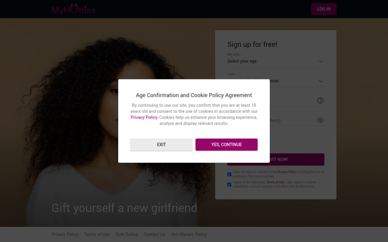 myhotties.co.za Review website screenshot