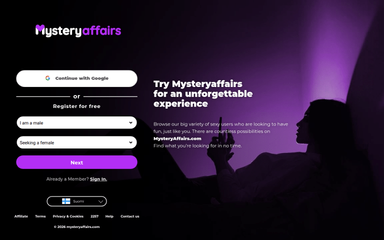 mysteryaffairs.com Review website screenshot