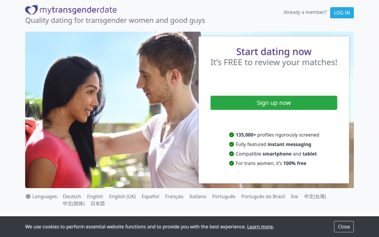 mytransgenderdate.com Review website screenshot