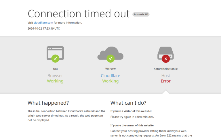 naturalselection.ie Review website screenshot