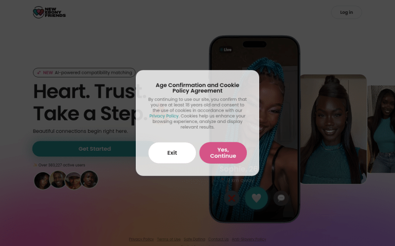 newebonyfriends.com Review website screenshot