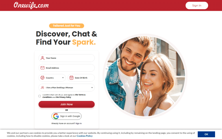 onewife.com Review website screenshot