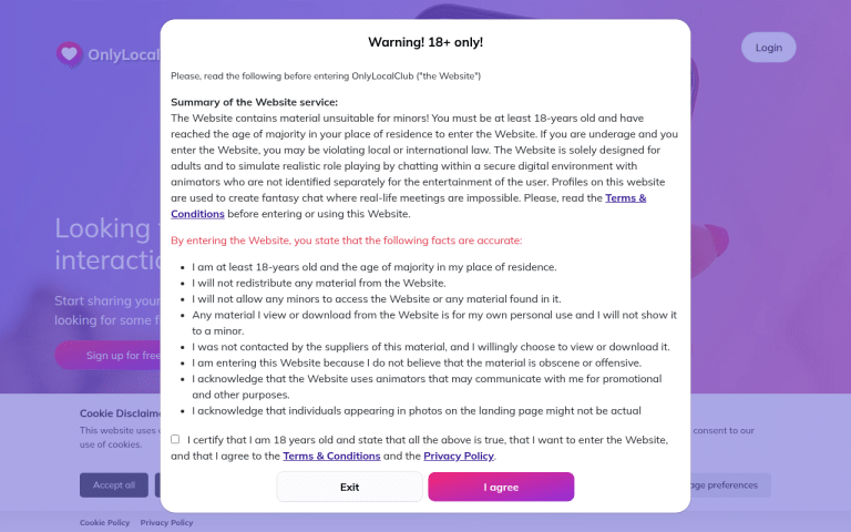 onlylocalclub.com Review website screenshot