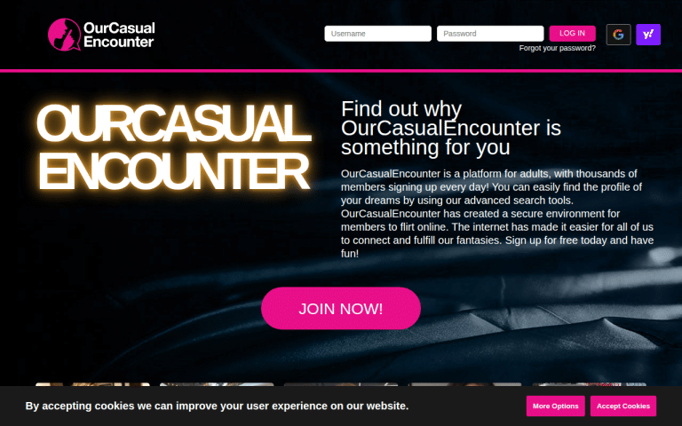 ourcasualencounter.com Review website screenshot