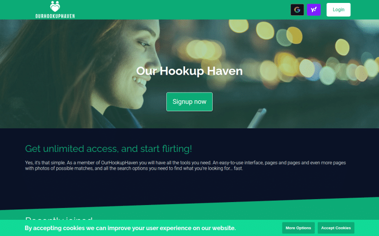 ourhookuphaven.com Review website screenshot