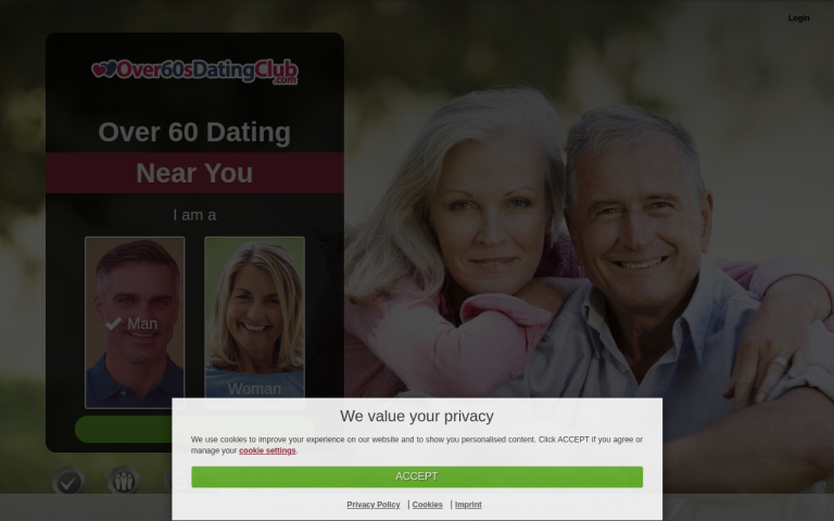 over60sdatingclub.com Review website screenshot