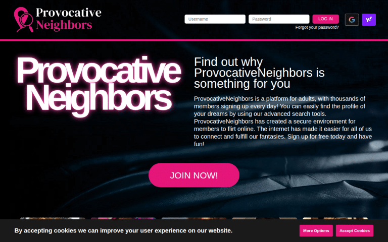 provocativeneighbors.com Review website screenshot