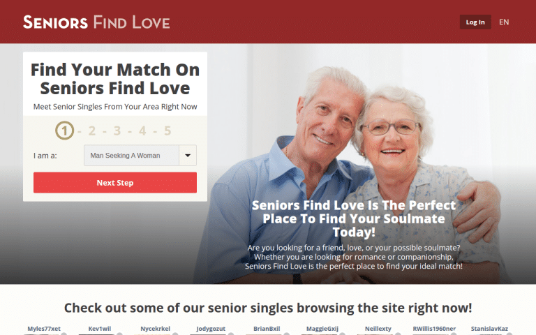 seniorsfindlove.com Review website screenshot