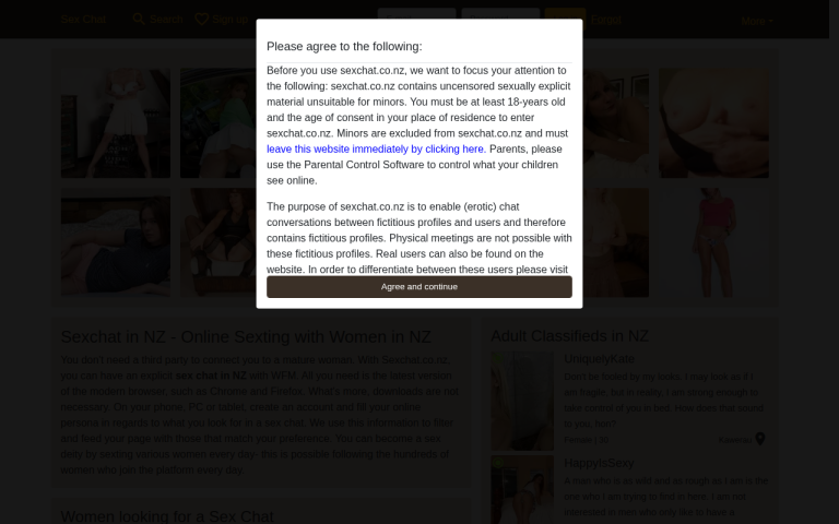 sexchat.co.nz Review website screenshot