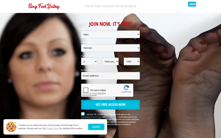 sexyfeetdating.com Review website screenshot