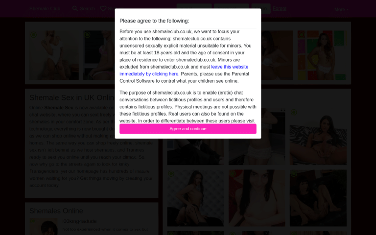 shemaleclub.co.uk Review website screenshot