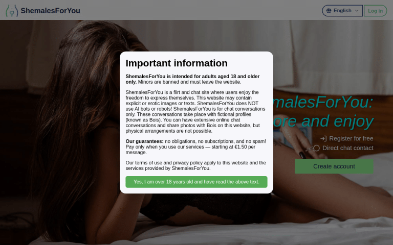 shemalesforyou.com Review website screenshot