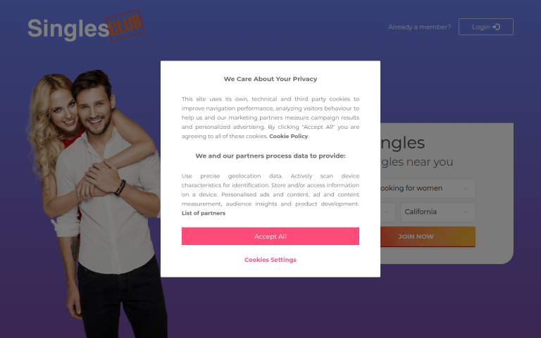 singles.club Review website screenshot