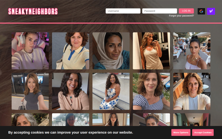sneakyneighbors.com Review website screenshot