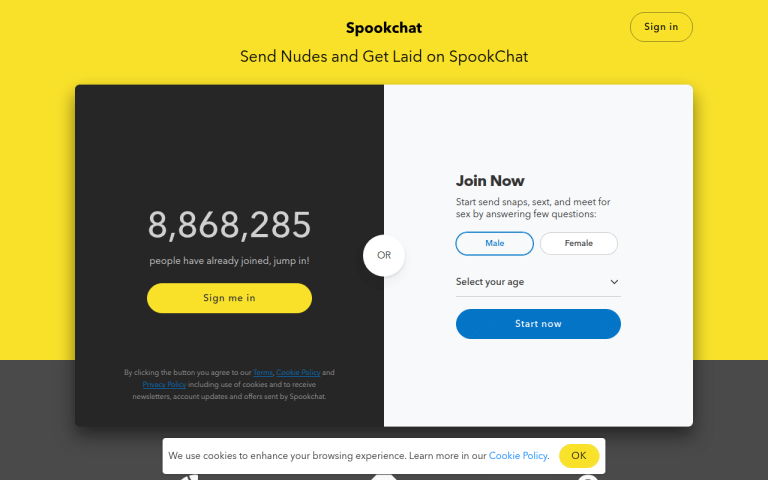 spookchat.com Review website screenshot