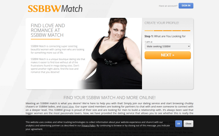 ssbbwmatch.com Review website screenshot
