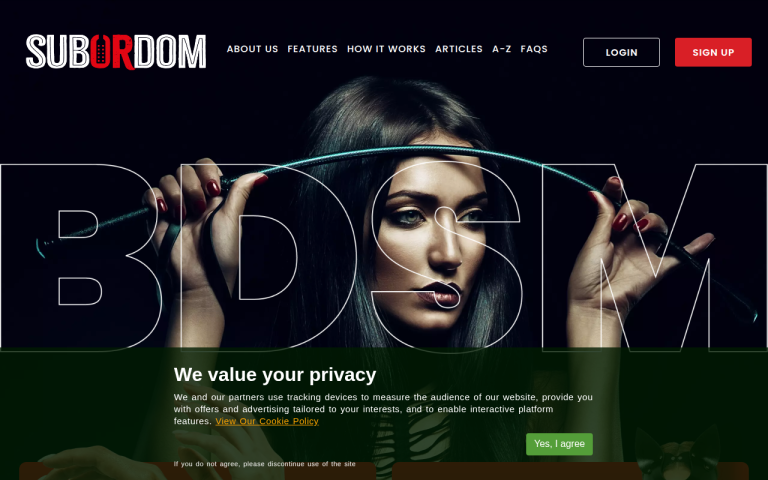 sub-or-dom.com Review website screenshot