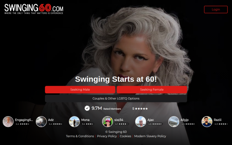 swinging60.com Review website screenshot