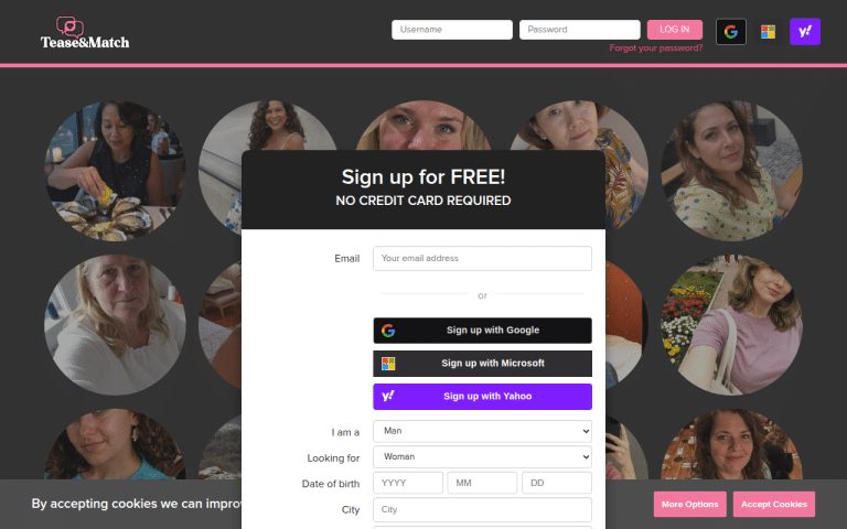 teaseandmatch.com Review website screenshot