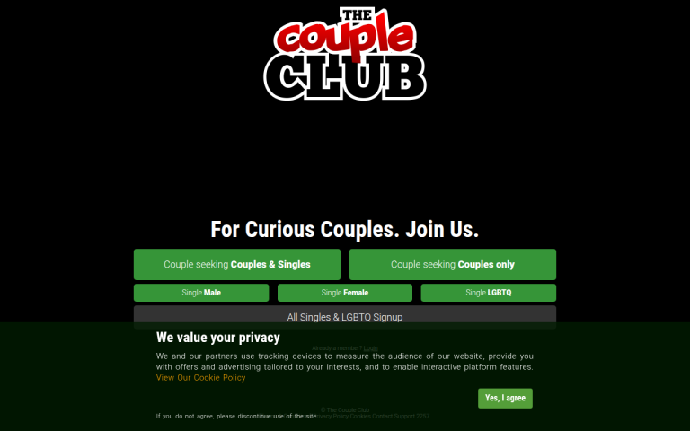 thecoupleclub.com Review website screenshot
