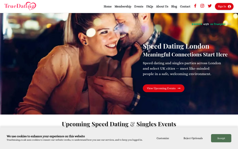 truedating.co.uk Review website screenshot