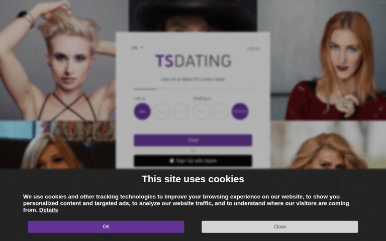 ts.dating Review website screenshot