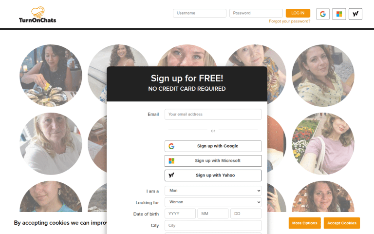 turnonchats.com Review website screenshot