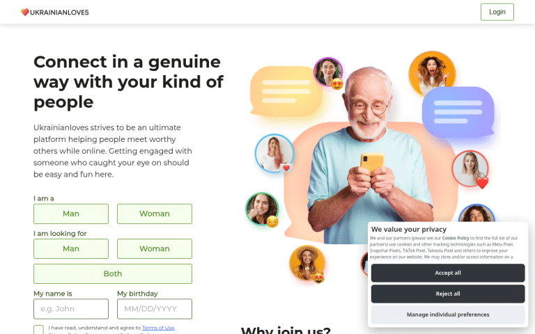 ukrainianloves.com Review website screenshot