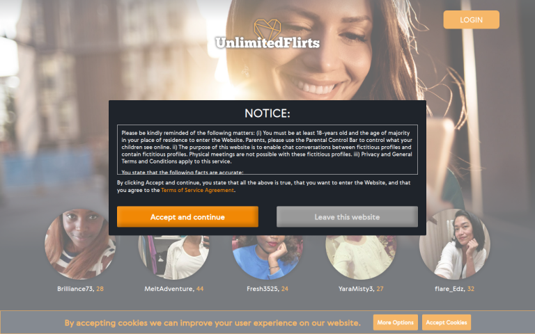 unlimitedflirts.com Review website screenshot