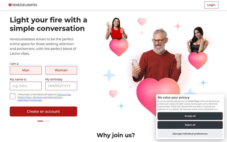 venezueladates.com Review website screenshot