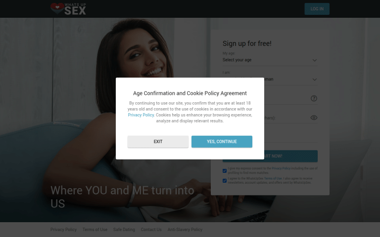 whatsupsex.com Review website screenshot