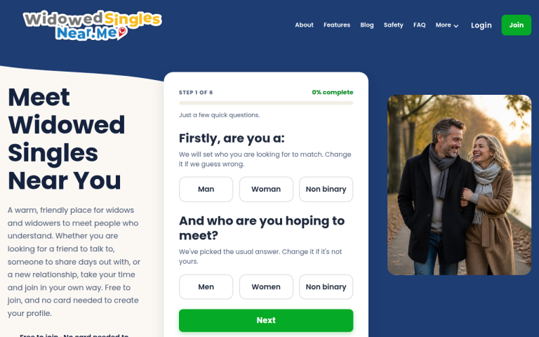 widowedsinglesnear.me Review website screenshot