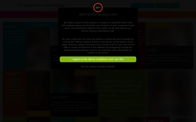 womenflirtenjoy.com Review website screenshot