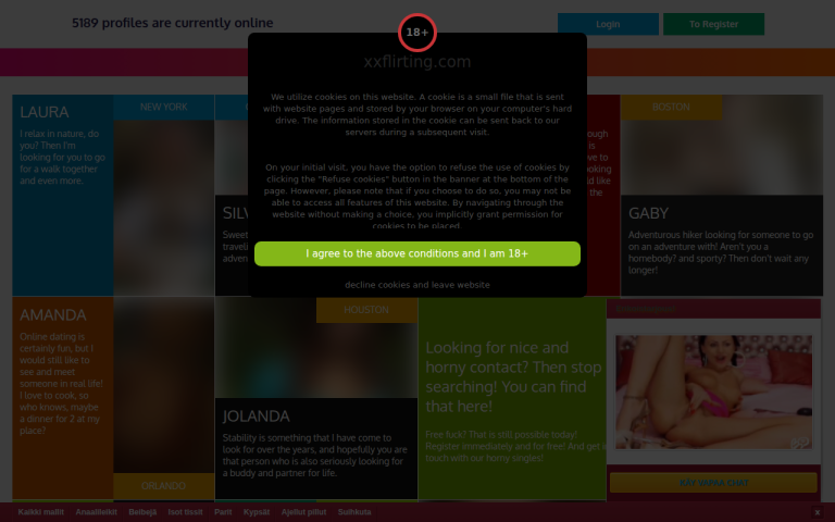 xxflirting.com Review website screenshot