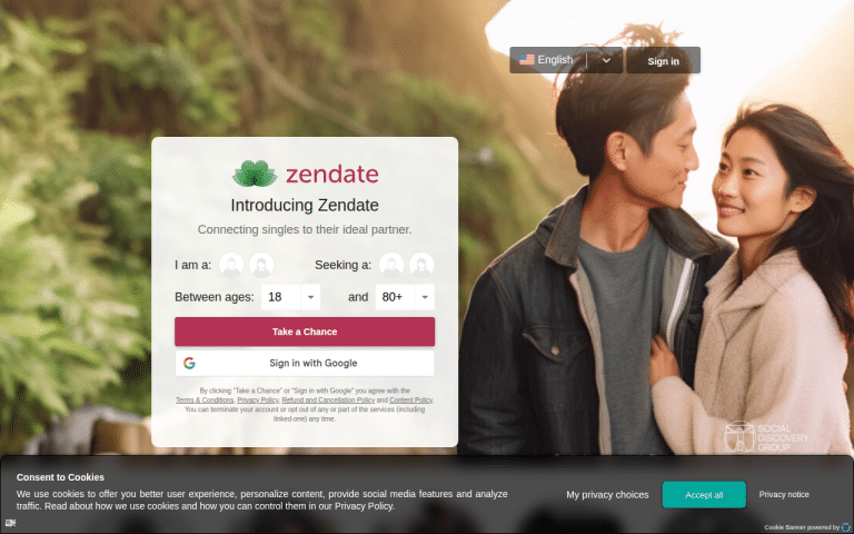 zendate.com Review website screenshot